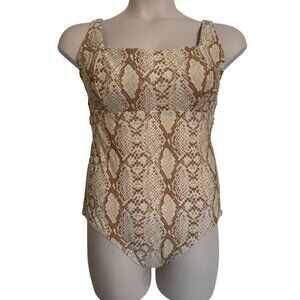 Kona Sol Large One Piece Swimsuit High Coverage NWT $40 Padded Adjustable Straps